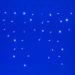 300 Led λαμπάκια IP44 ασύμμετρη κουρτίνα με 8 προγράμματα διάφανο καλώδιο και μπλε φως 600x70 εκ