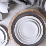 Compact πορσελάνινο πιάτο βαθύ στρογγυλό λευκό κουπ σετ των έξι τεμαχίων 20 εκ