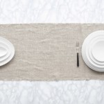 Coup fine dining πορσελάνινη πιατέλα οβάλ λευκή στενόμακρη σετ των δύο τεμαχίων 35x11 εκ