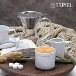 Good mood πορσελάνινο στρογγυλό πιατάκι του καφέ λευκό σετ των έξι τεμαχίων 13 εκ