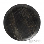 Black Wood πιάτο ρηχό καφέ Hybrid στρογγυλό σε σαράνταοκτώ τεμαχίων 21 εκ