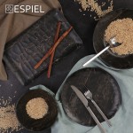 Black Wood στρογγυλό πιάτο ρηχό hybrid σετ σαράντα οκτώ τεμάχια 23 εκ