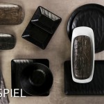 Black Wood στρογγυλό πιάτο ρηχό hybrid σετ σαράντα οκτώ τεμάχια 23 εκ