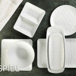 Μαύρο πιάτο Wavy Matte από μελαμίνη σετ τριάντα τεμαχίων 24x26x2 εκ Μαύρο πιάτο Wavy Matte από μελαμίνη σετ τριάντα τεμαχίων 24x26x2 εκ