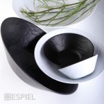 Wavy Matte Black μπωλ στρογγυλό σετ των 18 τεμαχίων 34x8 εκ
