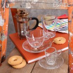 Tribeca κούπα διάφανη γυάλινη για καφέ σετ δύο τεμαχίων 11.4 εκ
