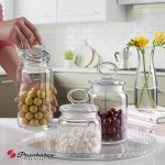Kitchen δοχείο γυάλινο διάφανο με καπάκι 8x17.8 εκ
