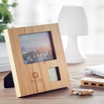Zenframe Κορνίζα φωτογραφιών από μπαμπού με πληροφορίες θερμοκρασίας 18.5x18.5x2 εκ