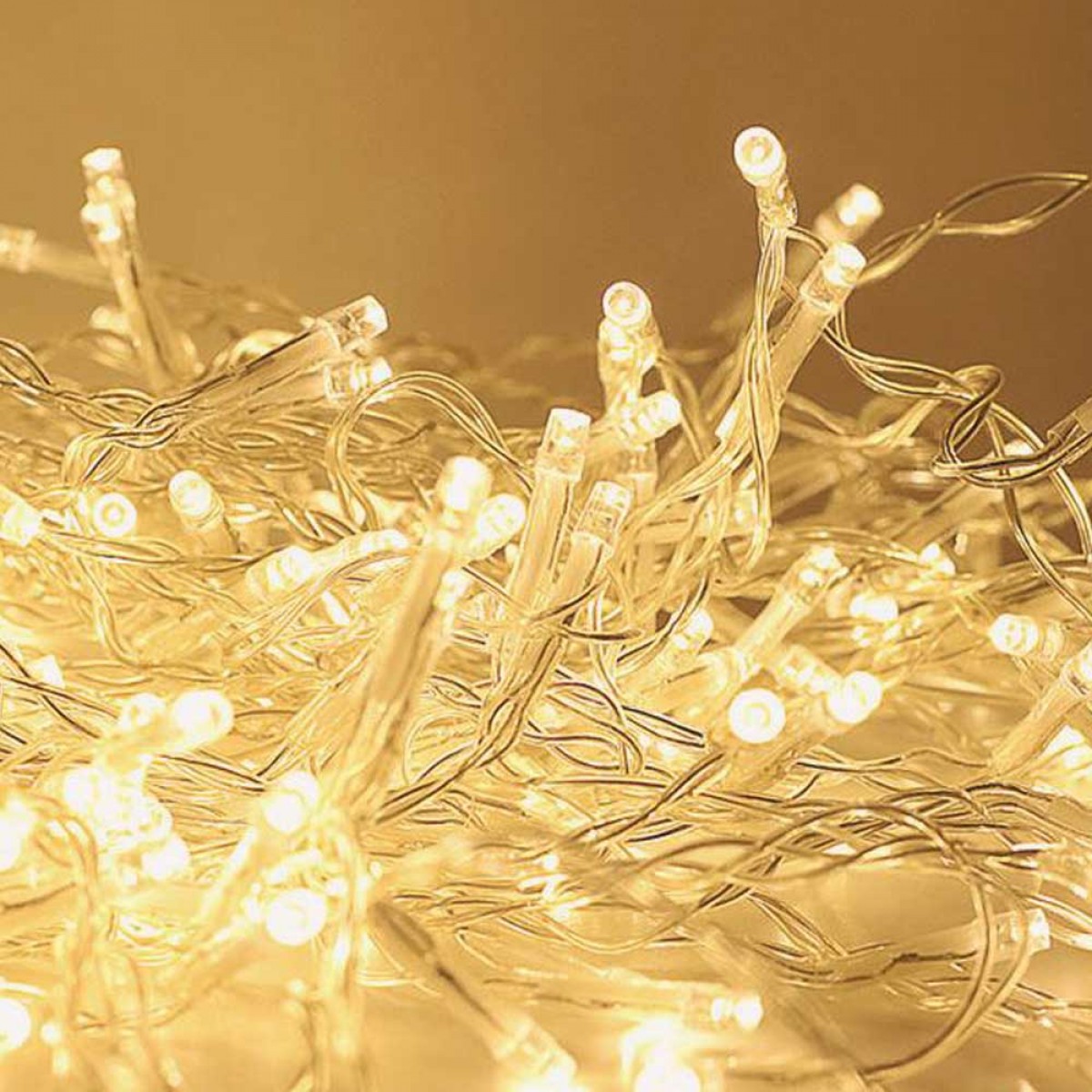 240 Led λαμπάκια IP44 κουρτίνα με πρόγραμμα διάφανο καλώδιο και soft white φως 3x1.8μ