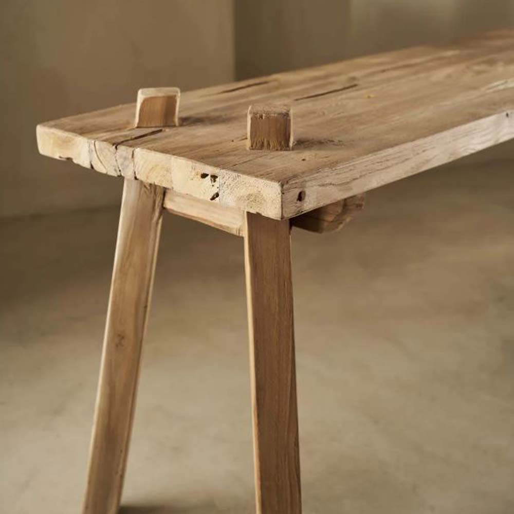 Παγκάκι Wild από από ανακυκλωμένο ξύλο teak 120x32x47.5 εκ