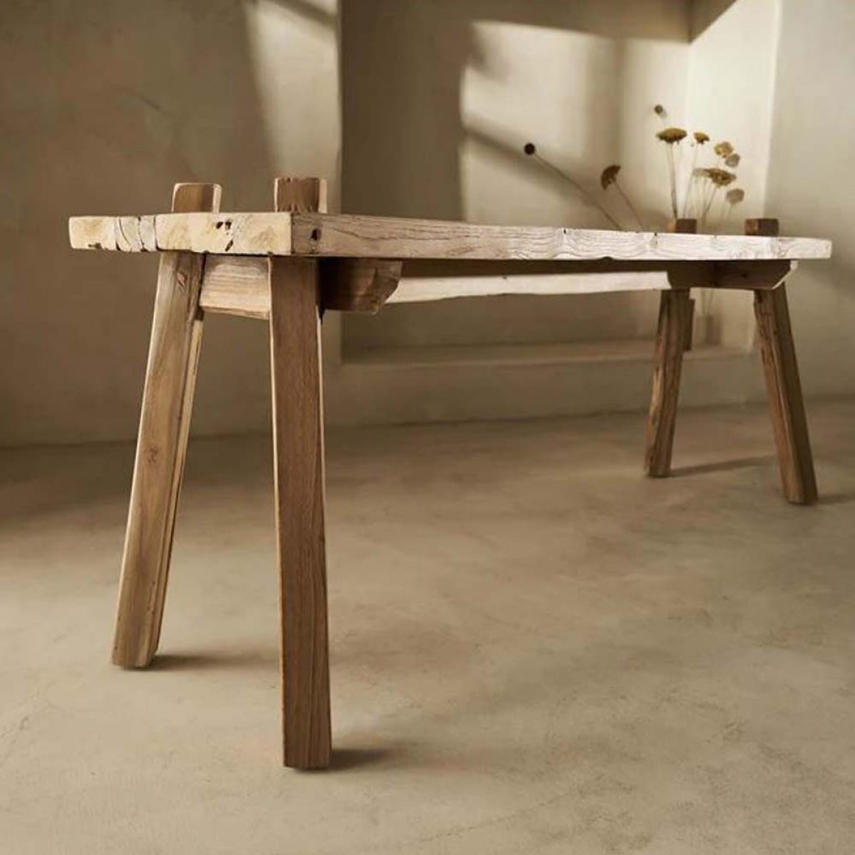  Παγκάκι Wild από από ανακυκλωμένο ξύλο teak 120x32x47.5 εκ