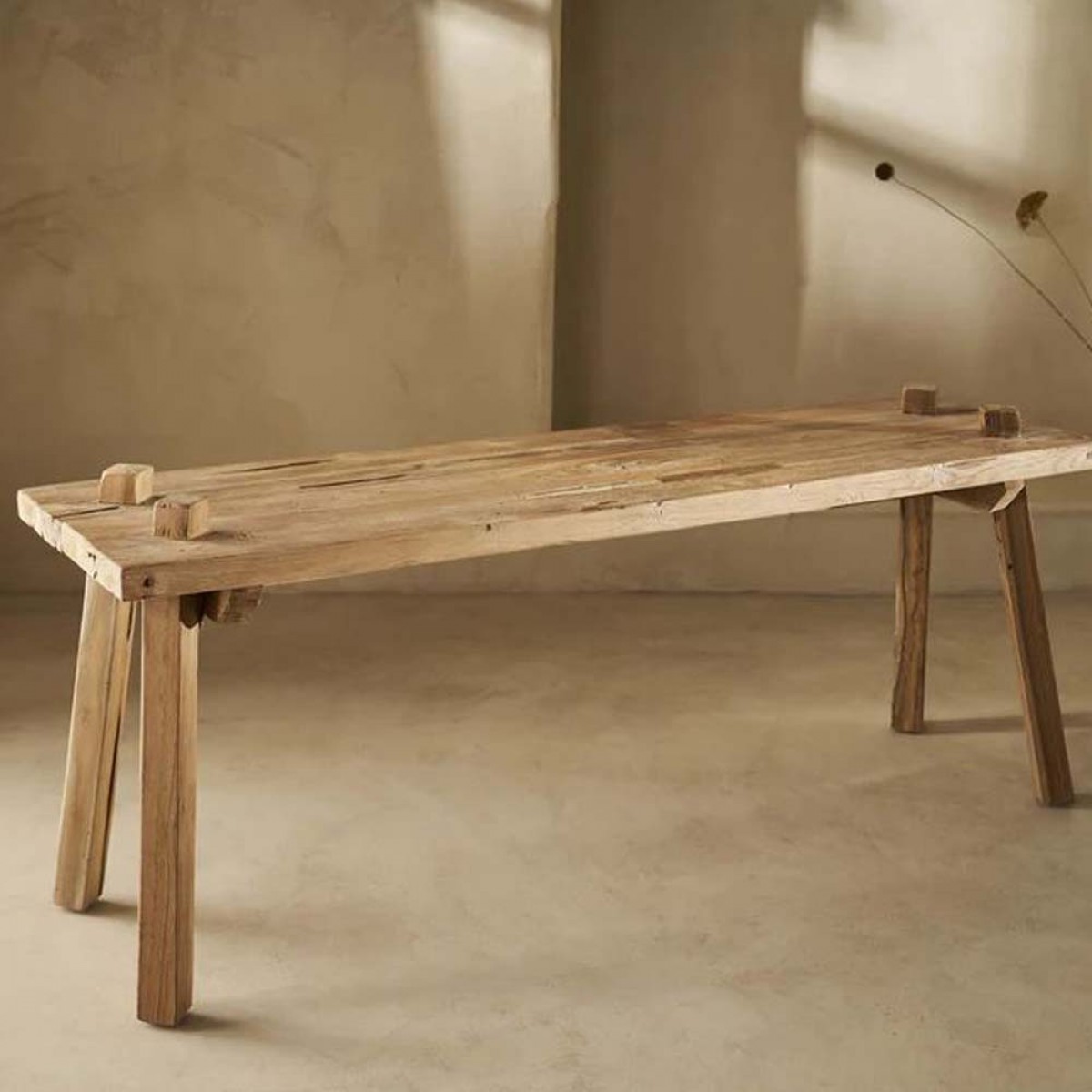  Παγκάκι Wild από από ανακυκλωμένο ξύλο teak 120x32x47.5 εκ