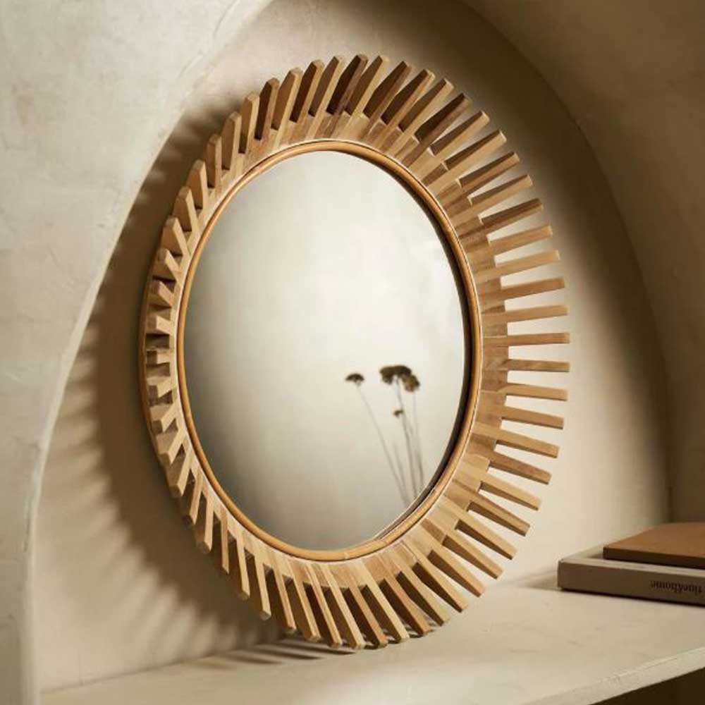 Καθρέφτης Novo 58 από ξύλο teak 58x10 εκ