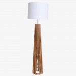 Φωτιστικό δαπέδου Zinani από ξύλο teak 45x145 εκ