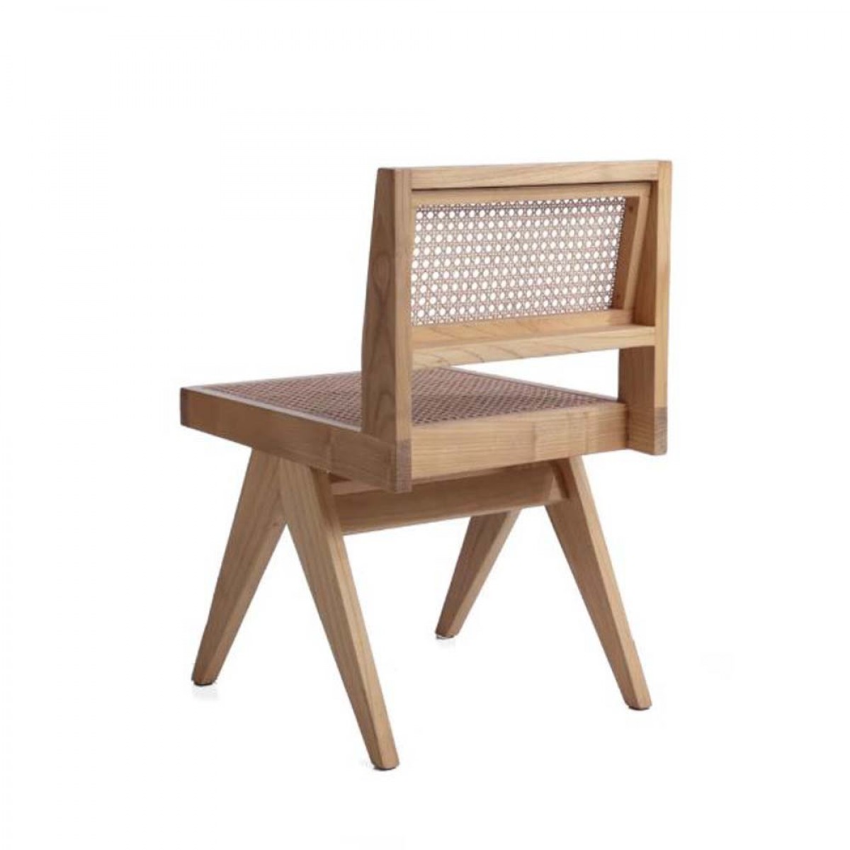 Καρέκλα Spark από ξύλο teak και ψάθα 48x56x81 εκ