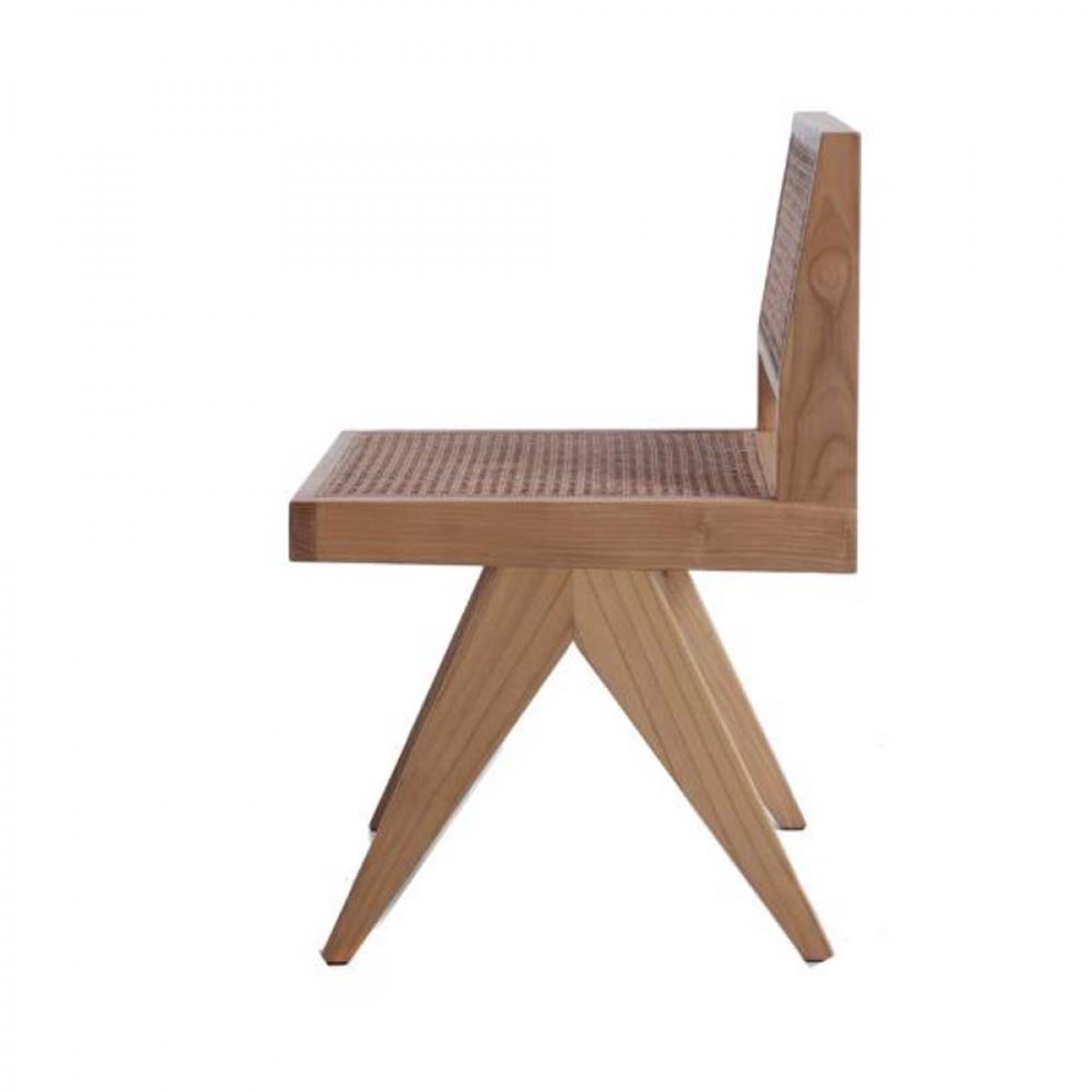 Καρέκλα Spark από ξύλο teak και ψάθα 48x56x81 εκ