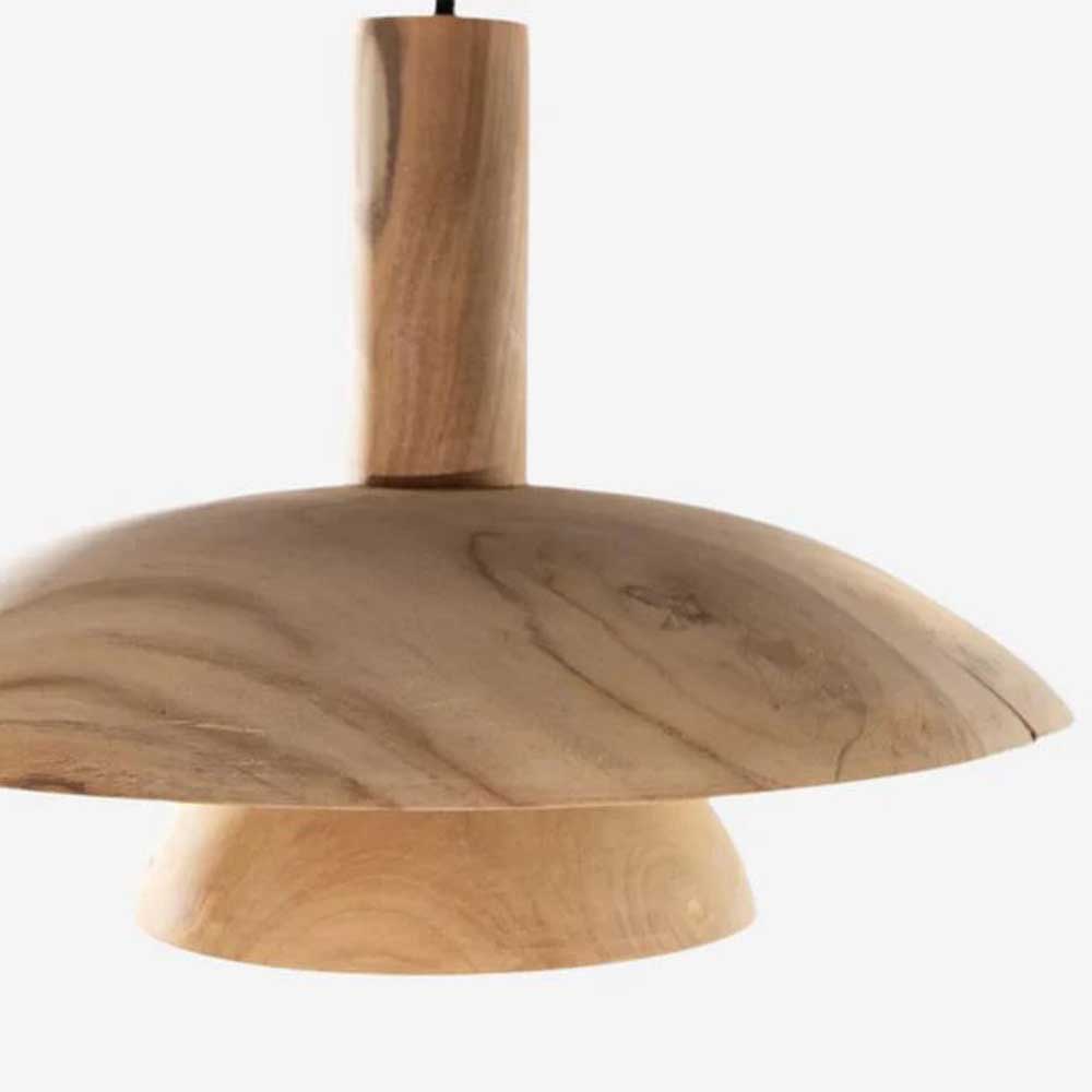 Φωτιστικό οροφής Paula από ξύλο teak 30x22 εκ