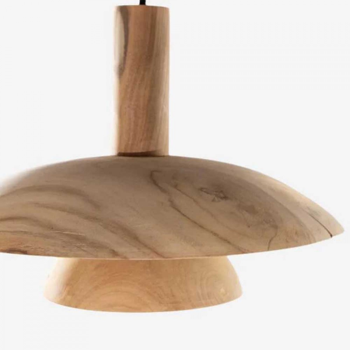 Φωτιστικό οροφής Paula από ξύλο teak 30x22 εκ