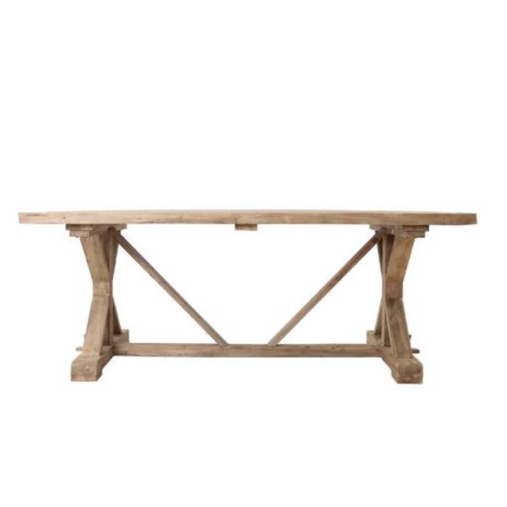 Μοναστηριακή τραπεζαρία Xena από ξύλο teak 200x100x78 εκ
