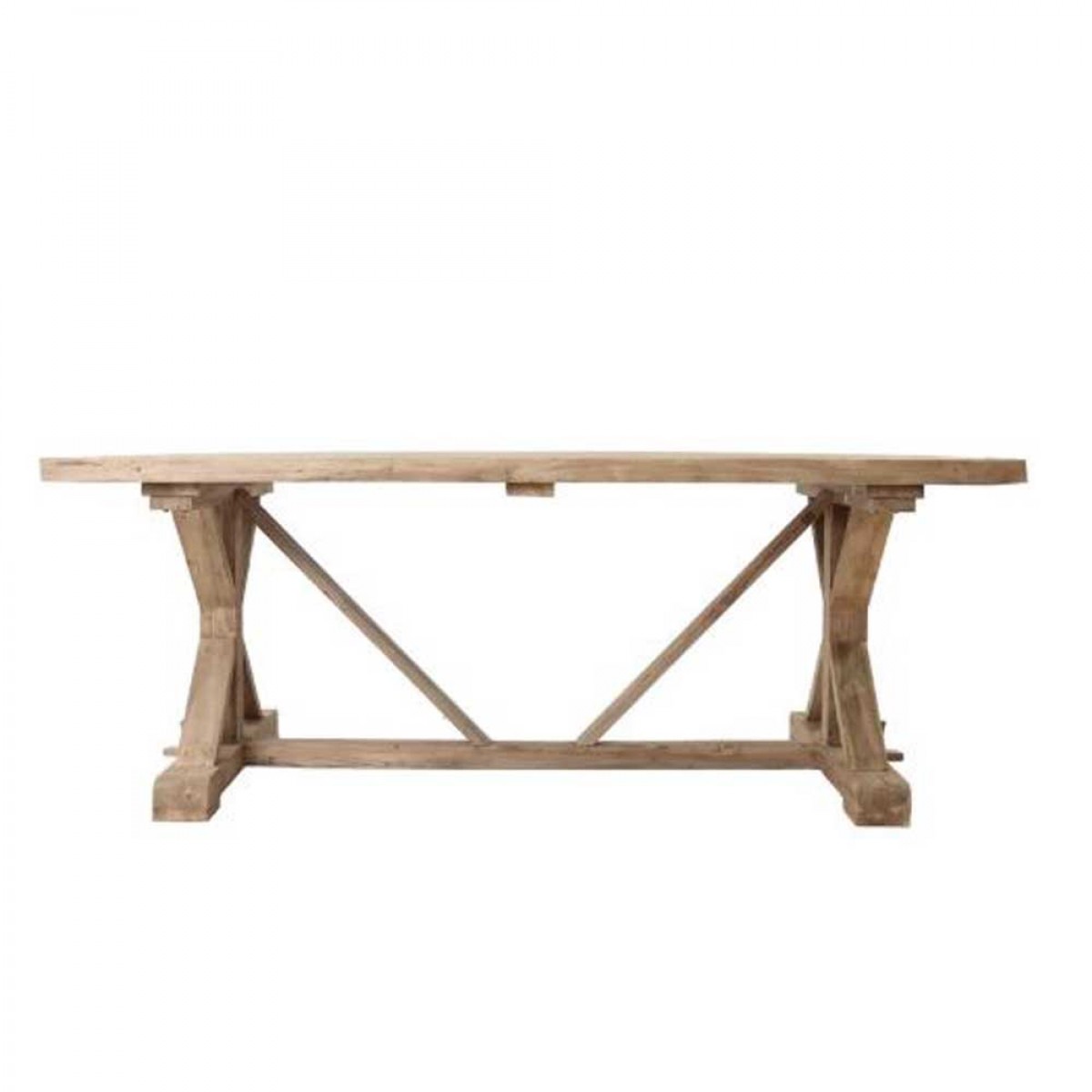 Μοναστηριακή τραπεζαρία Xena από ξύλο teak 200x100x78 εκ
