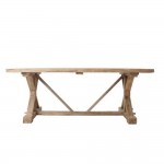 Μοναστηριακή τραπεζαρία Xena από ξύλο teak 200x100x78 εκ