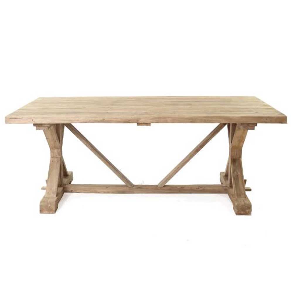 Μοναστηριακή τραπεζαρία Xena από ξύλο teak 200x100x78 εκ
