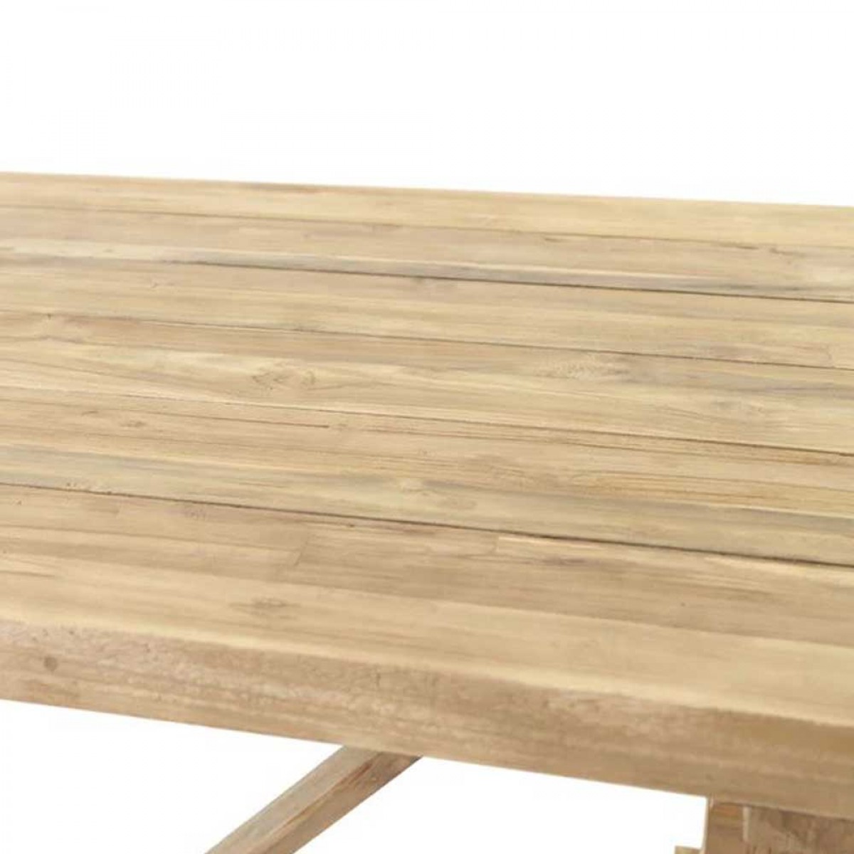 Μοναστηριακή τραπεζαρία Xena από ξύλο teak 200x100x78 εκ
