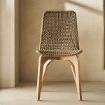 Kαρέκλα Zoe Woody latte 45x57x88 εκ