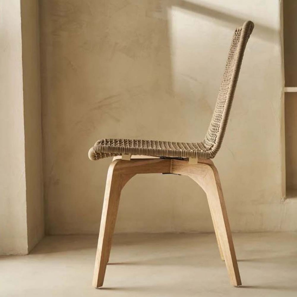 Kαρέκλα Zoe Woody latte 45x57x88 εκ
