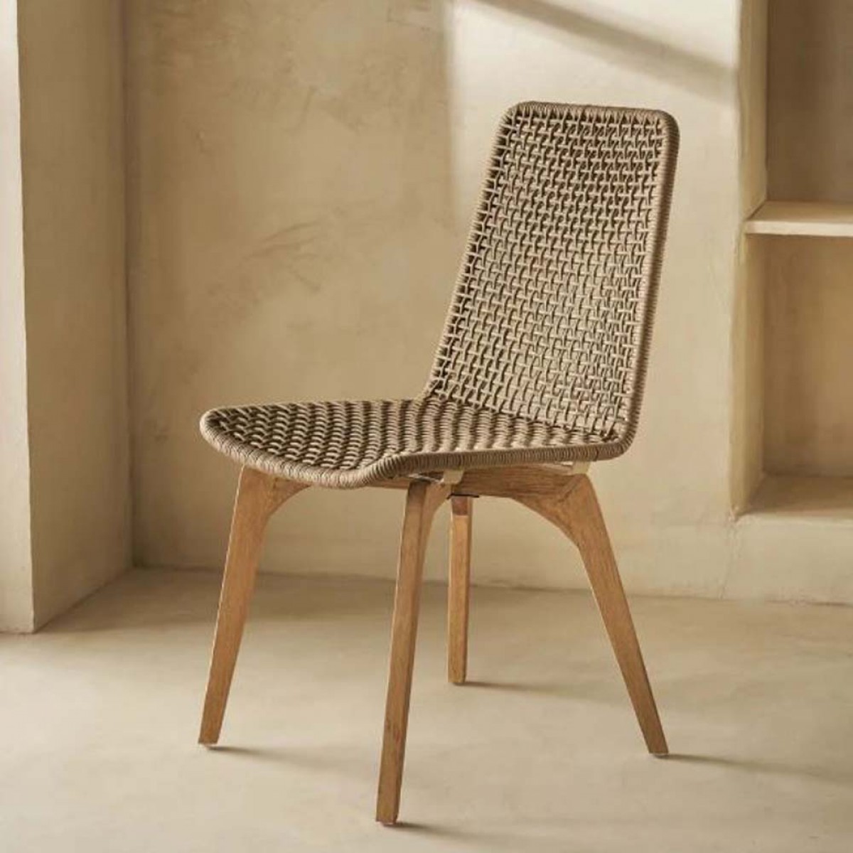 Kαρέκλα Zoe Woody latte 45x57x88 εκ