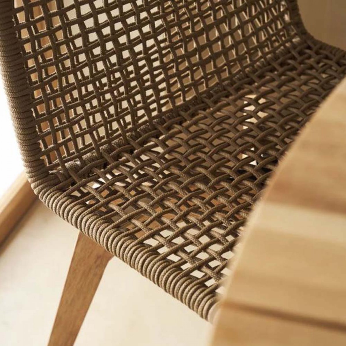 Kαρέκλα Zoe Woody latte 45x57x88 εκ