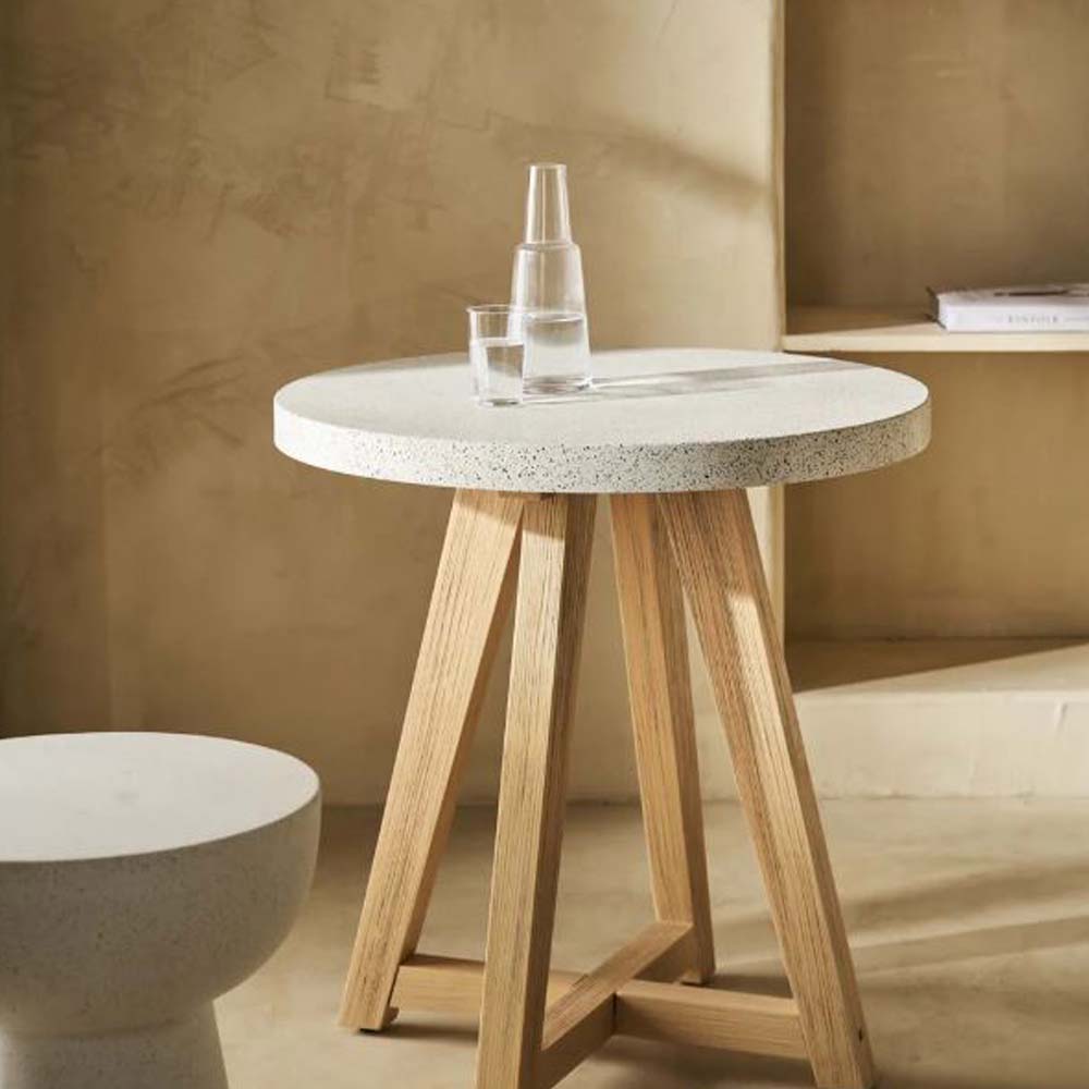 Τραπέζι Bistro Noria terazzo grey black 70x70x75 εκ