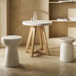Τραπέζι Bistro Noria terazzo grey black 70x70x75 εκ