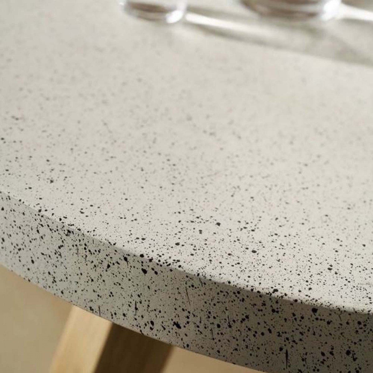 Τραπέζι Bistro Noria terazzo grey black 70x70x75 εκ