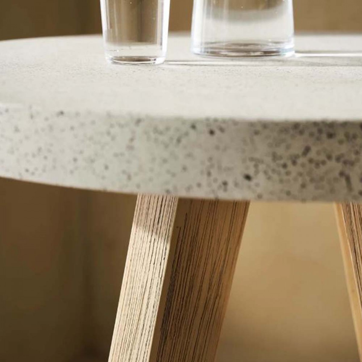 Τραπέζι Bistro Noria terazzo grey black 70x70x75 εκ