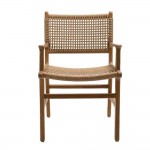 Καρέκλα Aris με μπράτσα από ξύλο teak 54x52x85 εκ