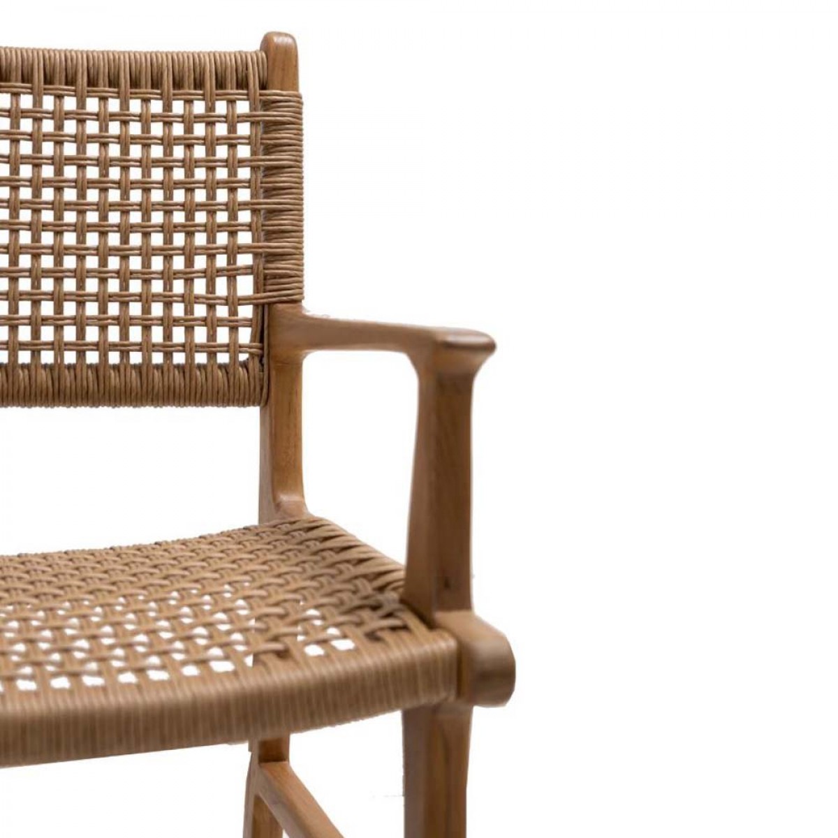 Καρέκλα Aris με μπράτσα από ξύλο teak 54x52x85 εκ