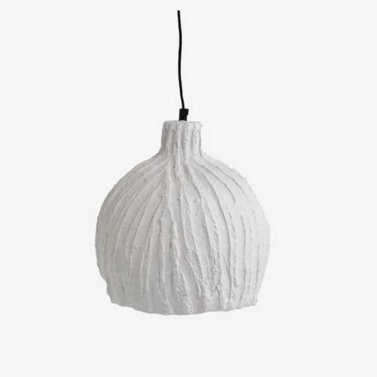 Φωτιστικό οροφής Dezir από paper mache σε λευκό χρώμα 25x25x29 εκ