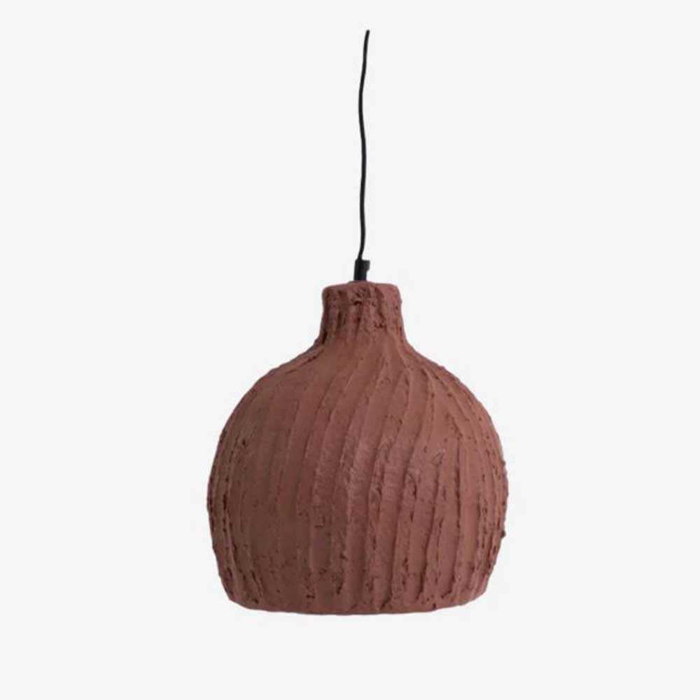 Φωτιστικό οροφής Dezir terracotta από paper mache 25x25x29 εκ