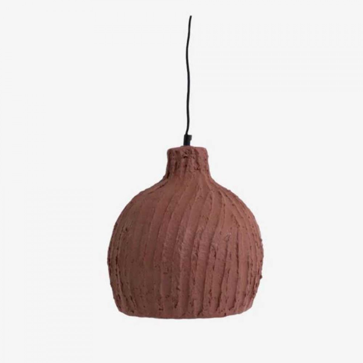 Φωτιστικό οροφής Dezir terracotta από paper mache 25x25x29 εκ