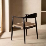Πολυθρόνα Kels σε μαύρο χρώμα από ξύλο teak 63x53x76 εκ