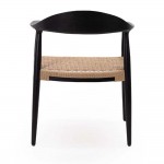 Πολυθρόνα Kels σε μαύρο χρώμα από ξύλο teak 63x53x76 εκ