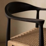 Πολυθρόνα Kels σε μαύρο χρώμα από ξύλο teak 63x53x76 εκ