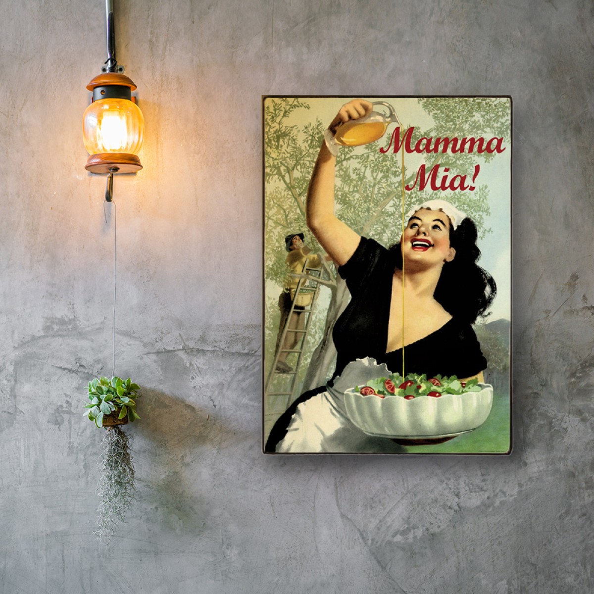 Mamma Mia -Ξύλινος Πίνακας Χειροποίητος 20 x 30 cm Mamma Mia -Ξύλινος Πίνακας Χειροποίητος 20 x 30 cm
