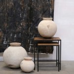 Dali χειροποίητο διακοσμητικό δοχείο από πηλό με μεταλλική βάση 40x40x44 εκ Dali χειροποίητο διακοσμητικό δοχείο από πηλό με μεταλλική βάση 40x40x44 εκ