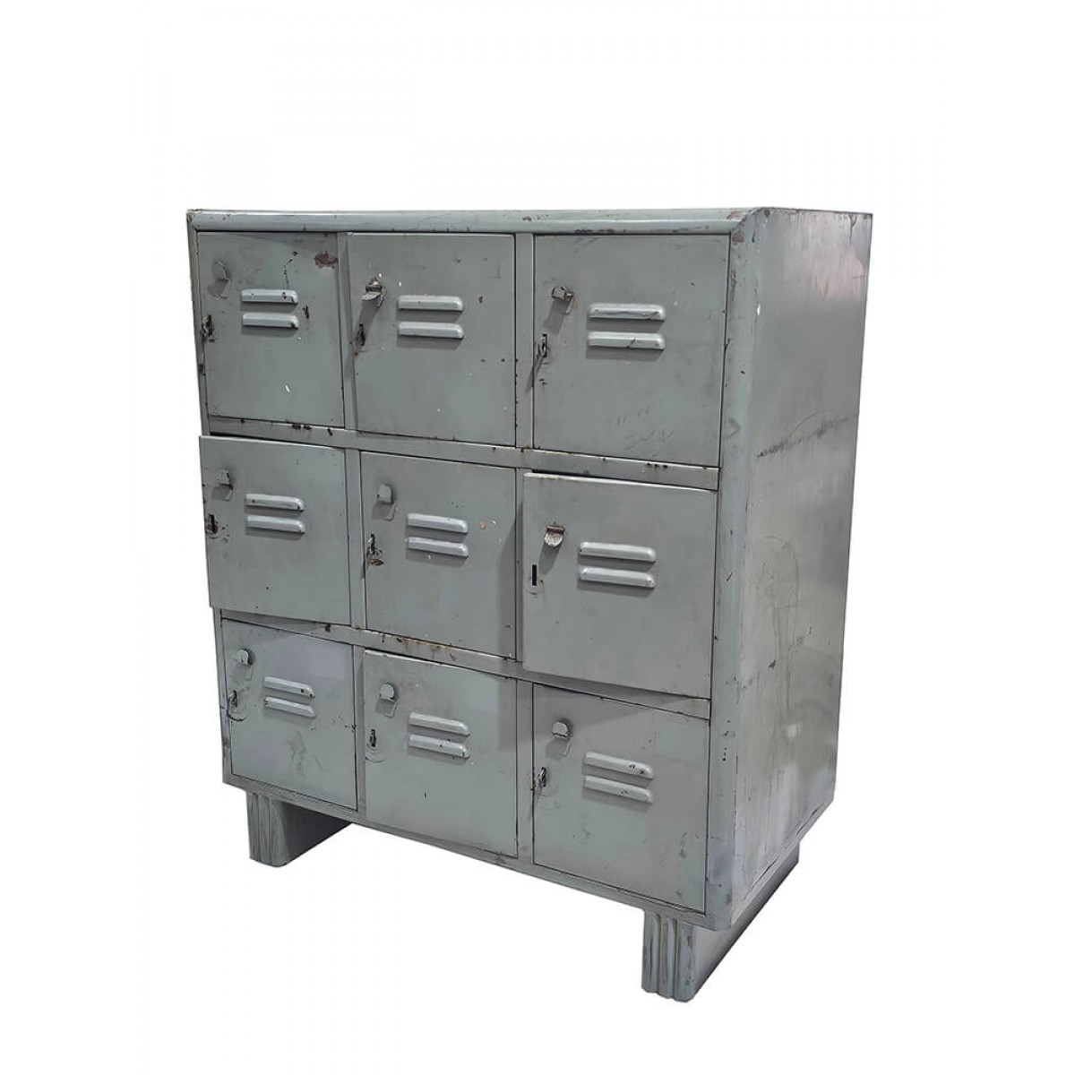 Vintage μεταλλικό locker με 9 πόρτες και παλαιωμένη όψη 92x50x106 εκ Vintage μεταλλικό locker με 9 πόρτες και παλαιωμένη όψη 92x50x106 εκ