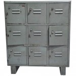 Vintage μεταλλικό locker με 9 πόρτες και παλαιωμένη όψη 92x50x106 εκ Vintage μεταλλικό locker με 9 πόρτες και παλαιωμένη όψη 92x50x106 εκ