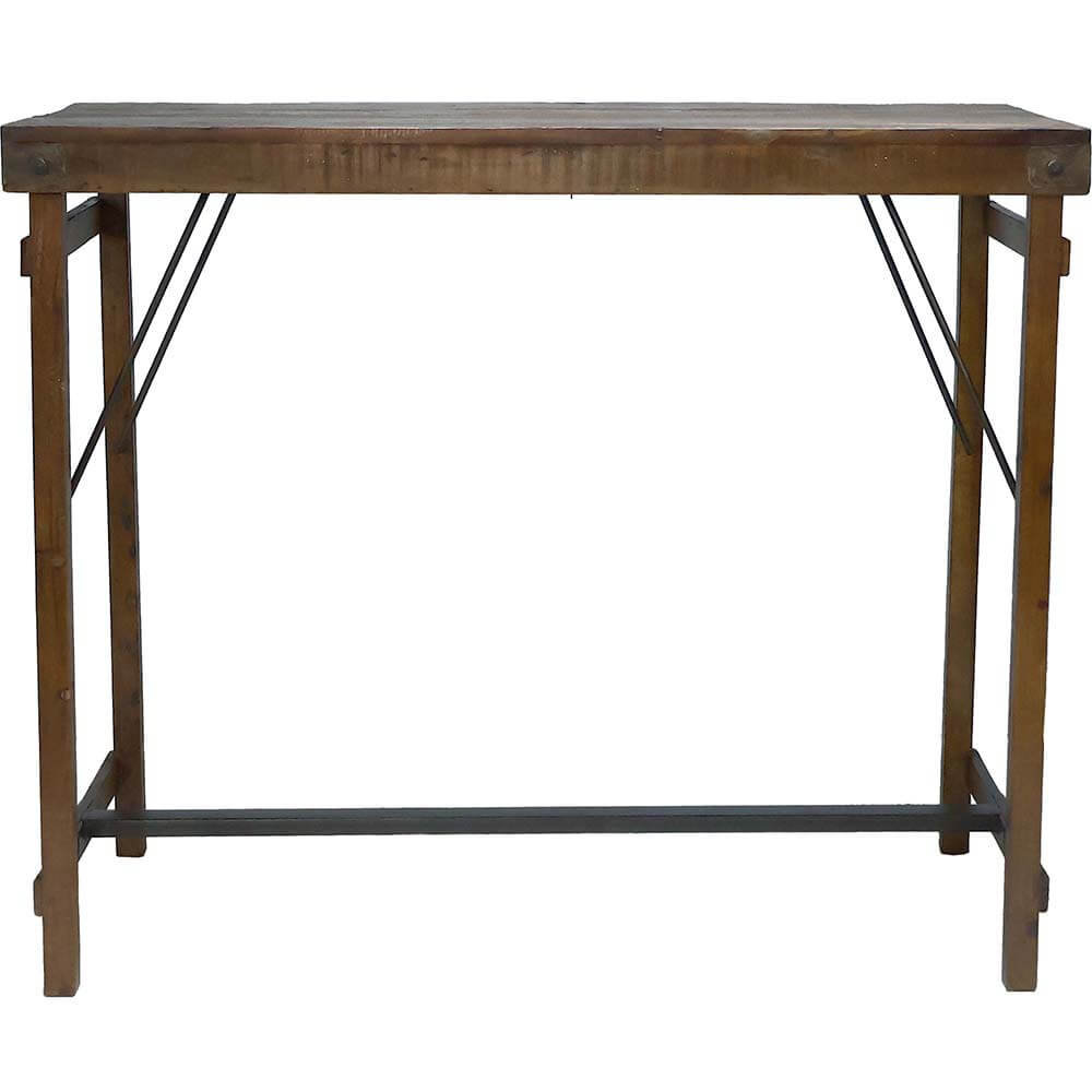 Calcutta rustic ξύλινο τραπέζι bar 70x130x107 εκ